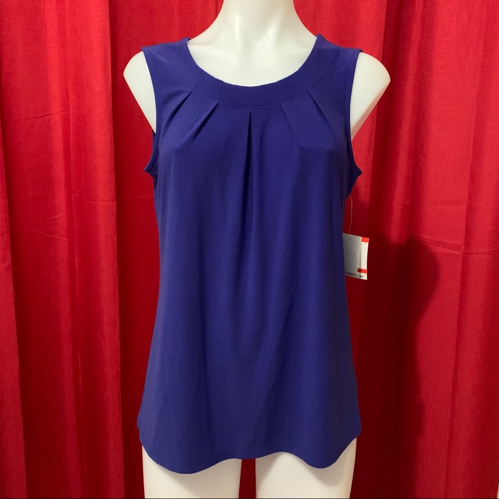 Kasper NWT XSmall Blue Sleeveless Top